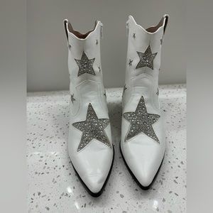 Betsey Johnson rhinestone star booties